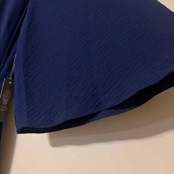 Vince Camuto Blue Midi Sheath Dress with Crew Neck - Picture 2 of 13